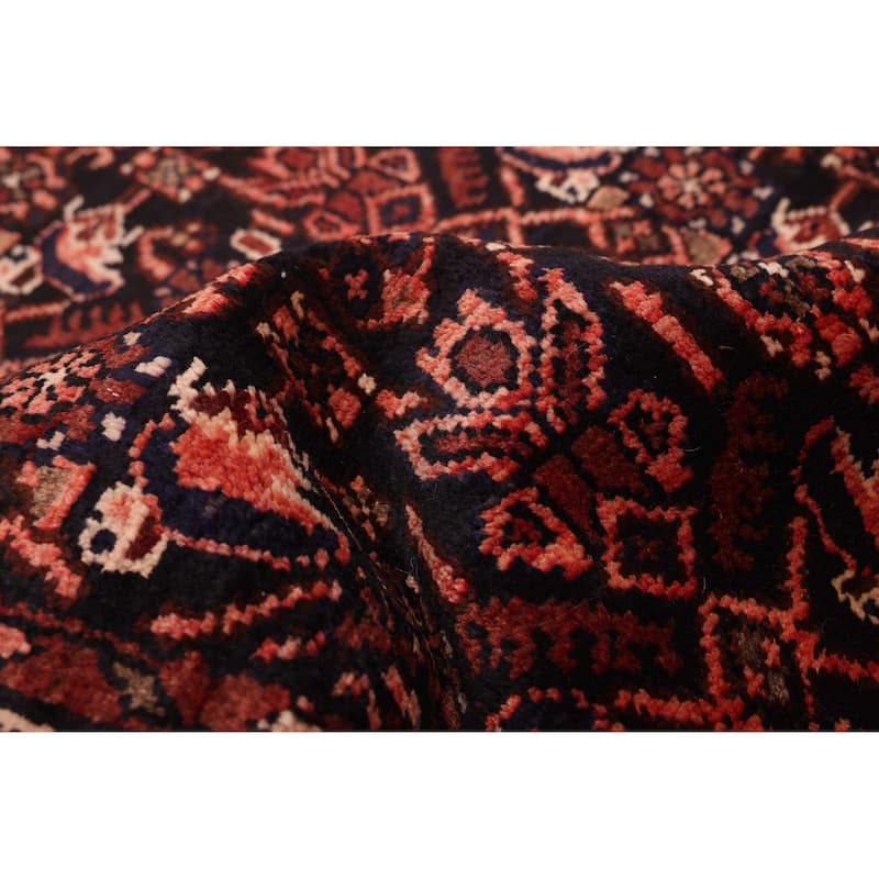 ECARPETGALLERY Hand-knotted Andelz Black, Red Wool Rug - 3'8 x 10'8