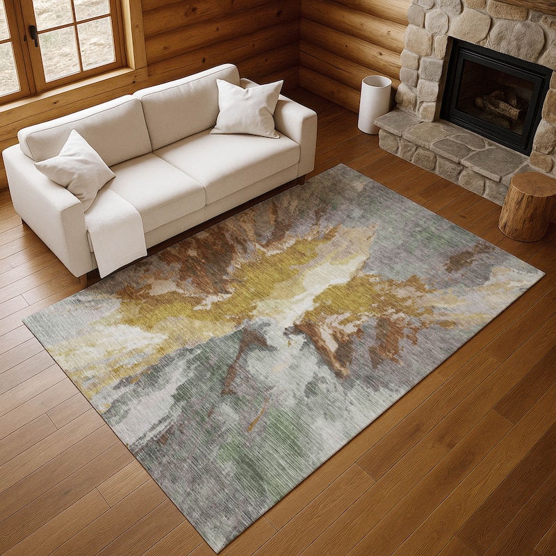 Premium Washable Super Soft Abstract Burst Mayfield Rug