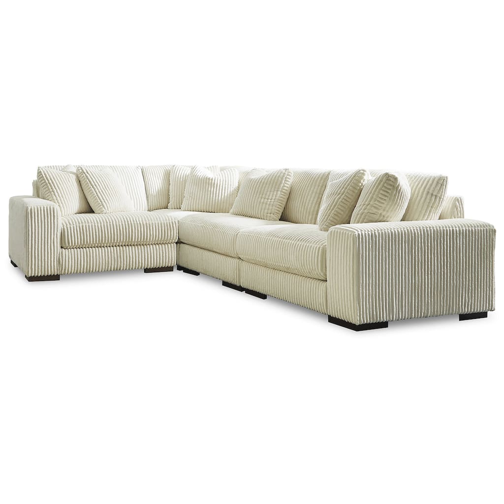 Signature Design by Ashley Lindyn Ivory 4-Piece Sectional - 95"W x 134"D x 38"H