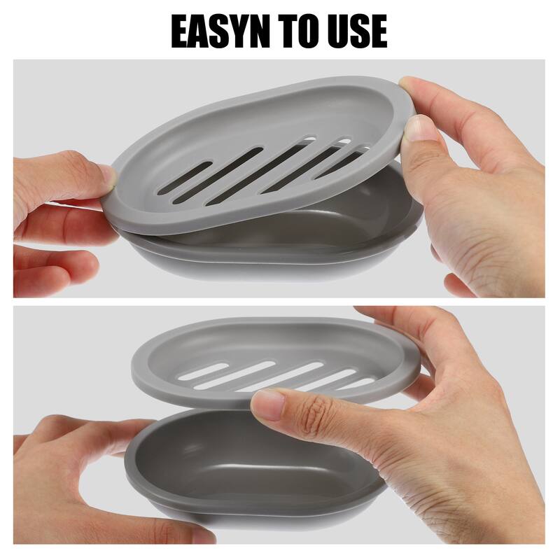 Soap Dish Soap Cleaning Storage for Home Bathroom Plastic 13x9.5cm