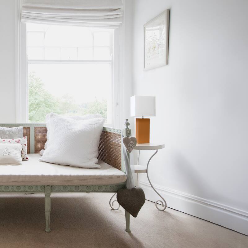 21 in. Brown Finish Table Lamp with Beige Shade, Sturdy Table Lamp for Living Rooms and Bedrooms