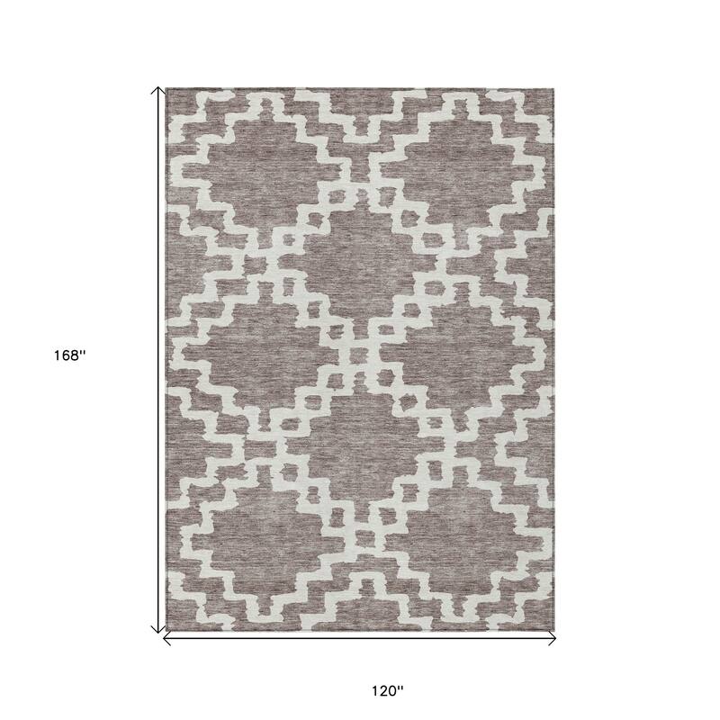 HomeRoots Geometric Transitional Rectangle Outdoor Rug