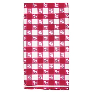 12 Red White Gingham Plastic Banquet Party Table Covers 108