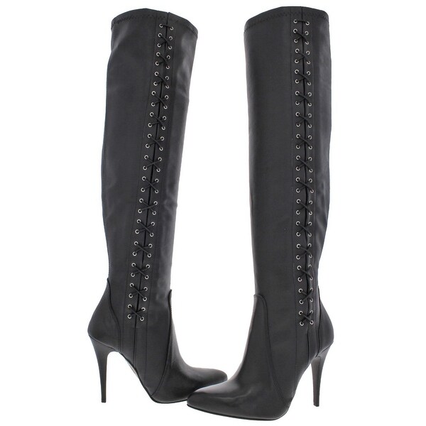 ladies stretch knee high boots