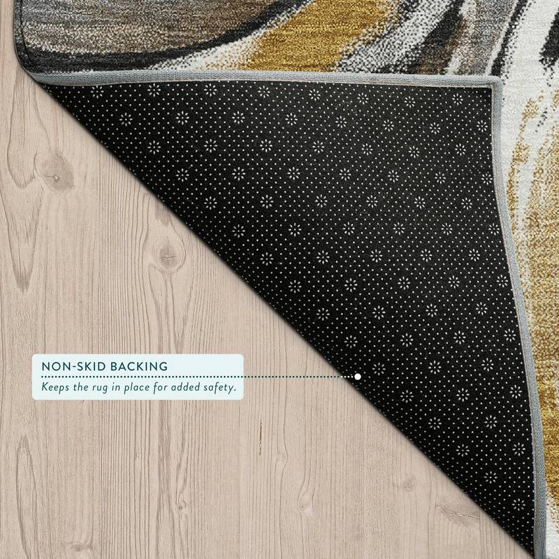 Machine Washable Indoor/ Outdoor Modern Erie Chantille Rug