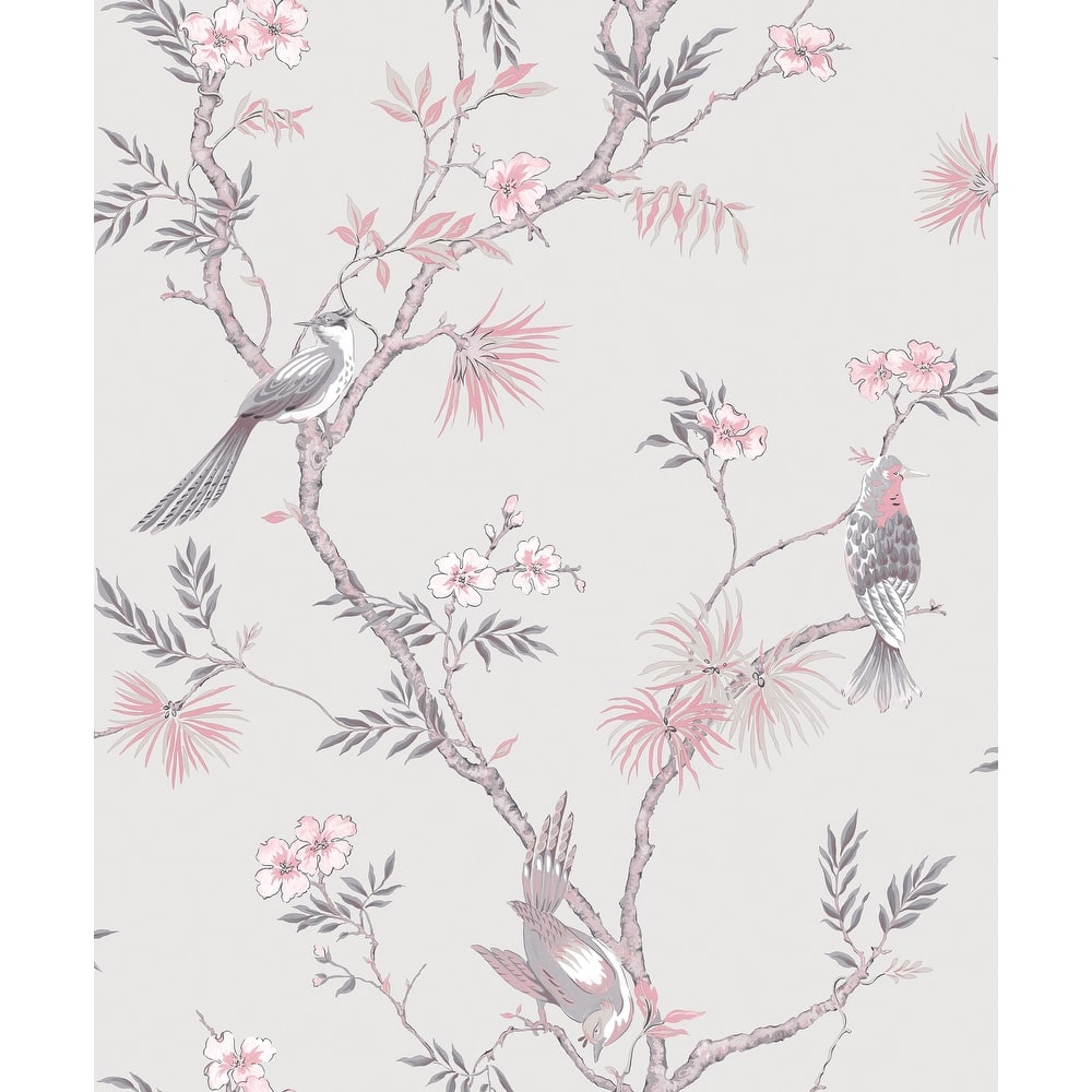 Galerie Wallcoverings Secret Garden Classic Bird Trail Non-woven Matte Wallpaper Roll