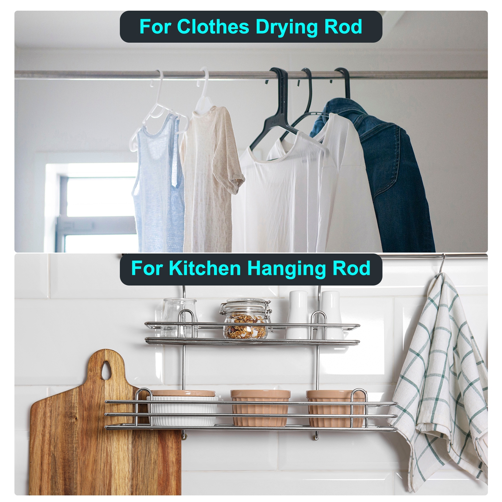 Closet rod sales from ceiling
