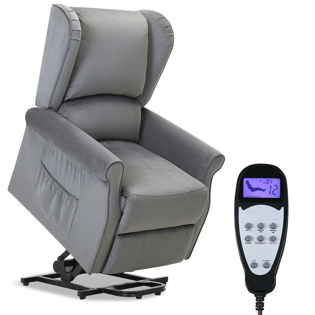 gymax electric power lift massage recliner sofa chair vibration