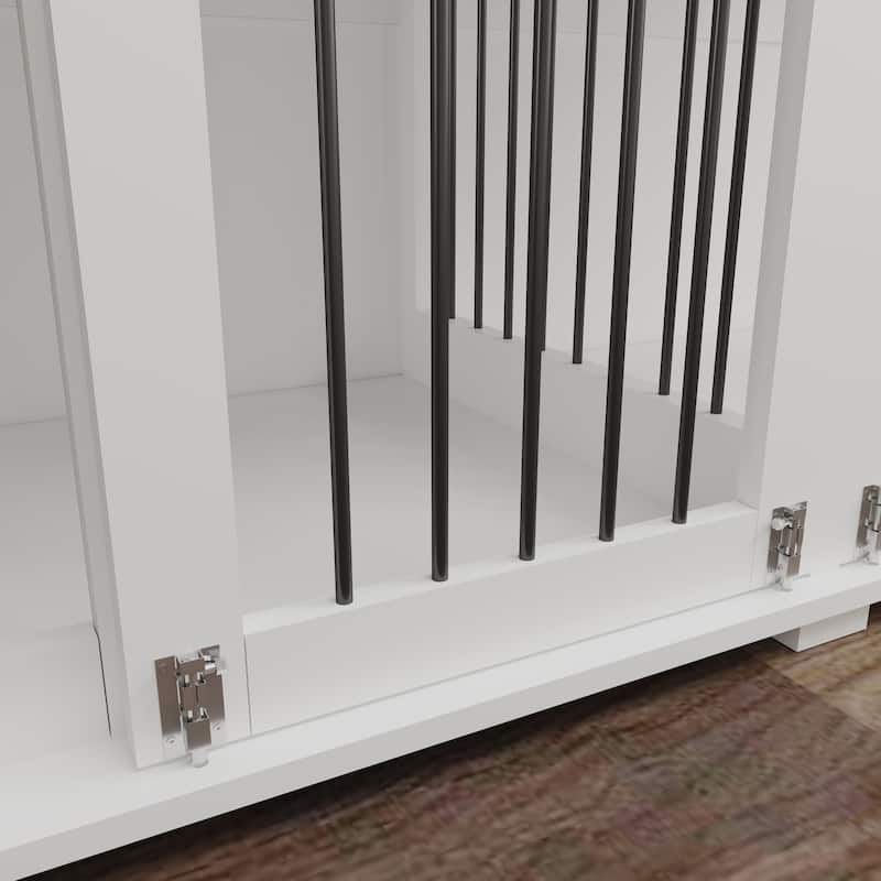 63'' Large Dog Crate Furniture for Double Dog