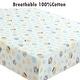 preview thumbnail 53 of 54, Polka Dot Animal Bear Friends ABC&123 Unisex Multi-color Cotton Toddler/Baby Crib Child Fitted Sheet Set (Pack of 3) - N/A