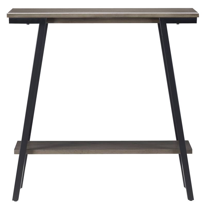 Leick Home Mixed Metal and Wood Hall Console Sofa Table