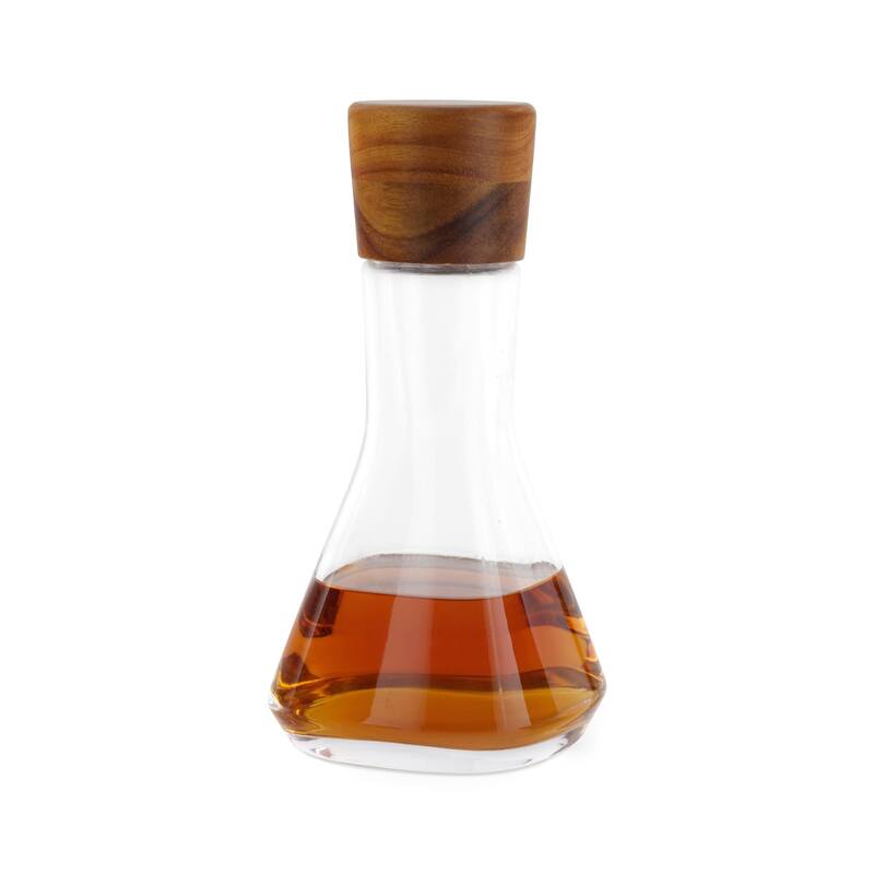 Nambe Vie Wine Decanter with Acacia Stopper - 10-Inch