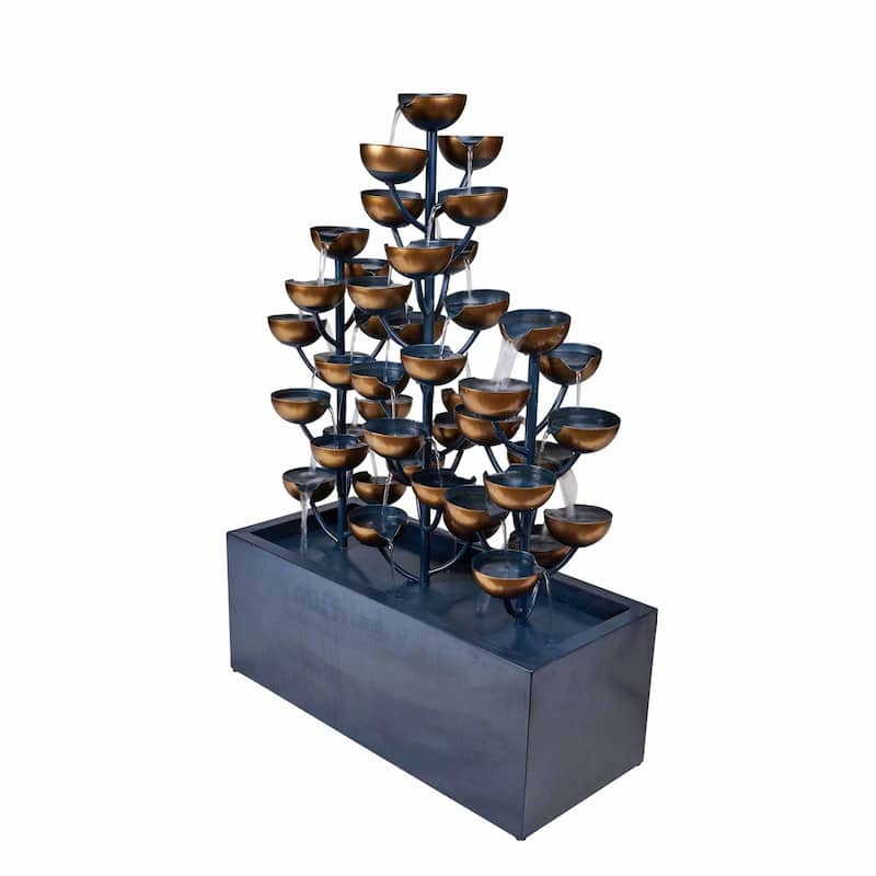 Multi Level Cascading Tri Stacked Cups Fountain - 42"