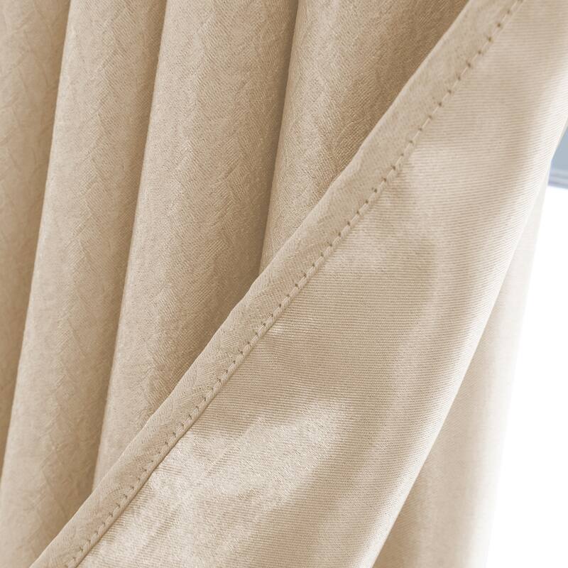 Lydia Matte Embossed Blackout Grommet Panel 95" inch - (1x) 52 x 95 in.