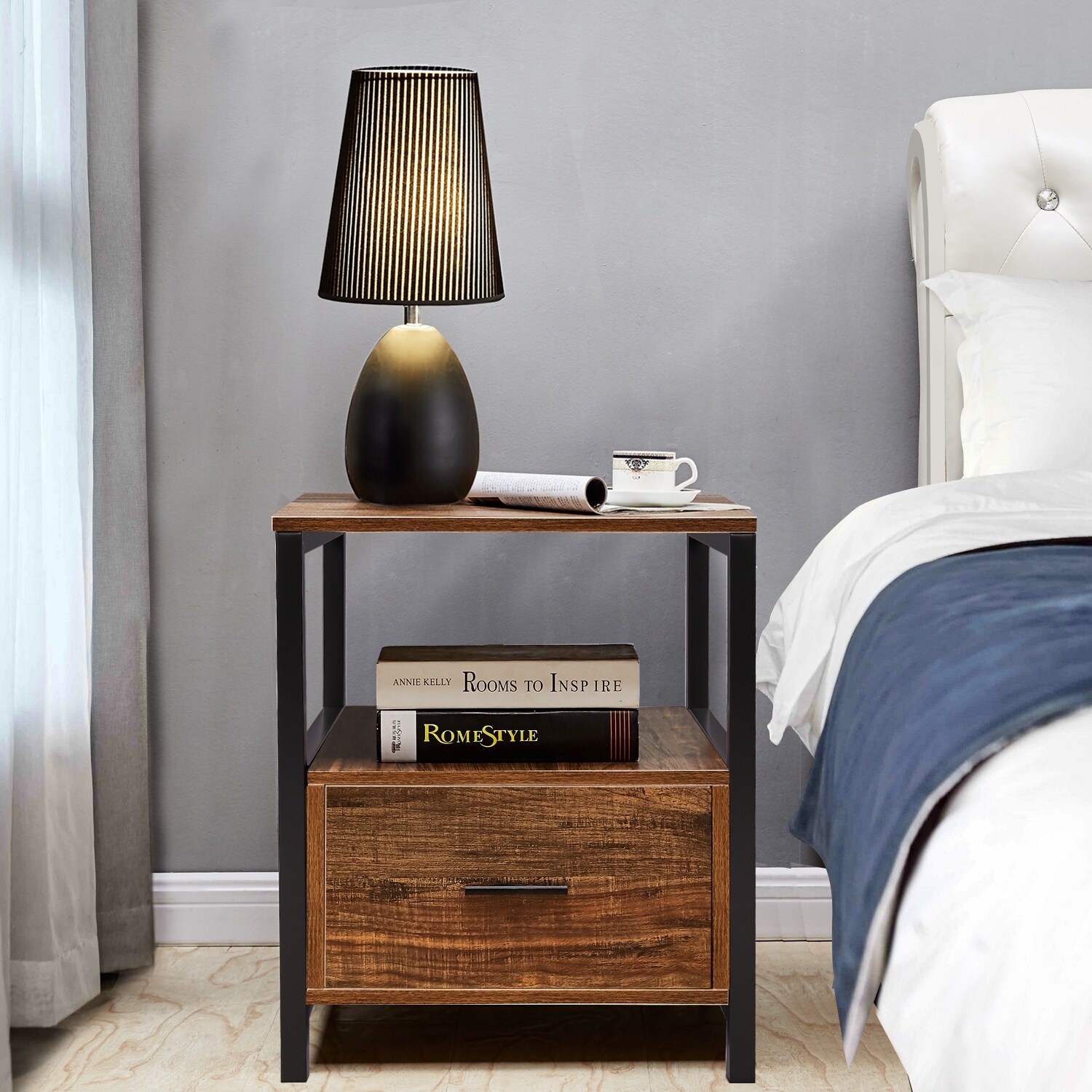 Shop Vecelo Square Side Tables Sofa Tables End Table Nightstand