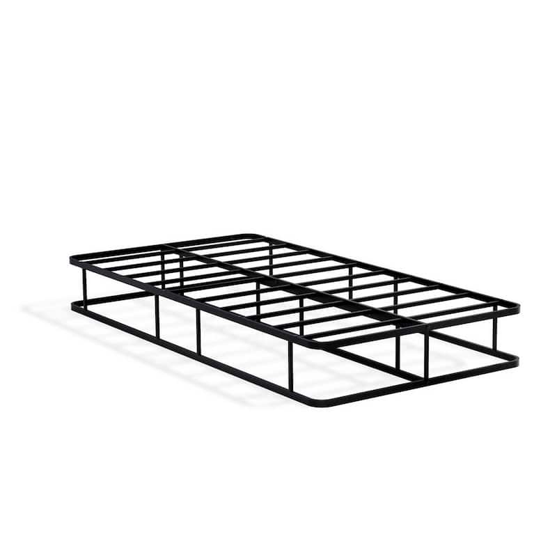 Twin Bed Frame Metal - Sturdy Black Bed Frame with Headboard & Footboard - Modern Bedroom Furniture
