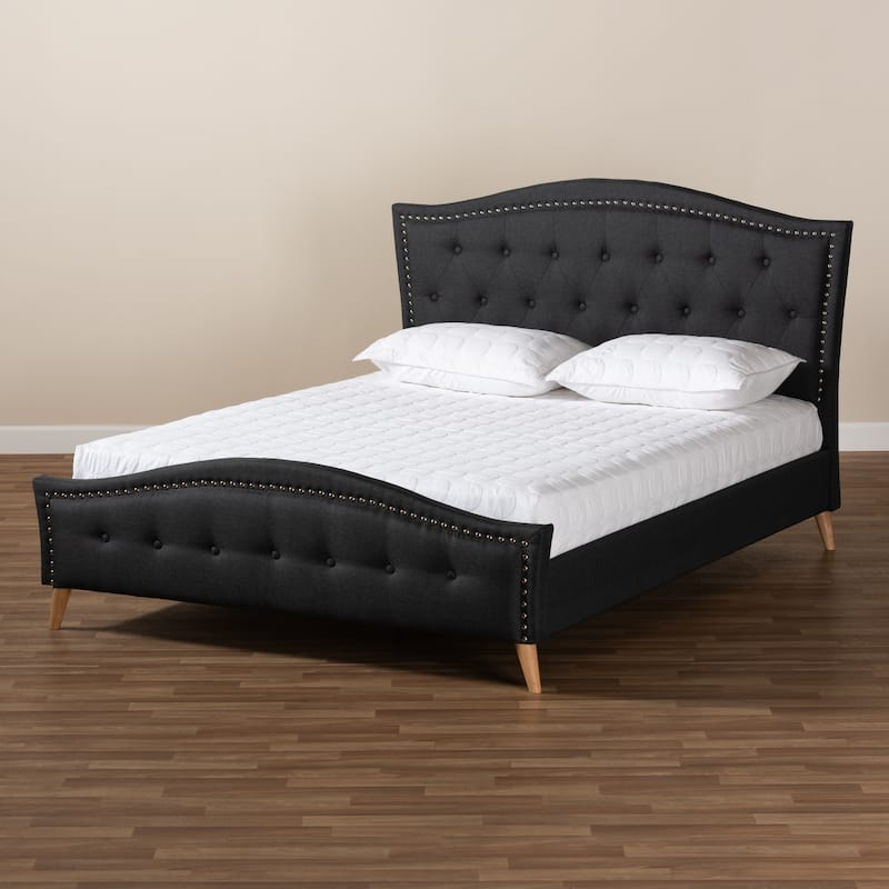 Contemporary Fabric Platform Bed