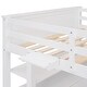 preview thumbnail 11 of 16, Elegant Design Loft Bed with Shelves, Drawers and Desk, Health and Comfort, Full Size, White