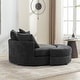 preview thumbnail 27 of 57, Roomfitters Modern 360° Swivel Barrel Chair with Hidden Storage Ottoman, Chenille Upholstery and Four Pillows
