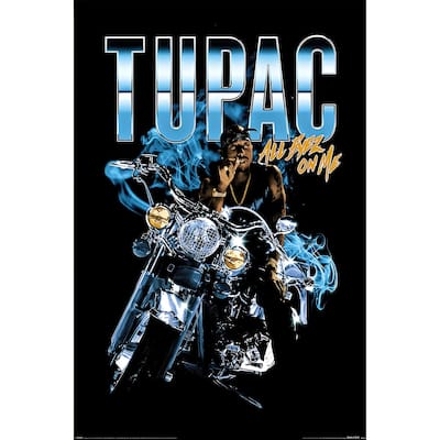 Tupac - Motorcycle All Eyez on Me Art Poster - 24 x 36 Inch