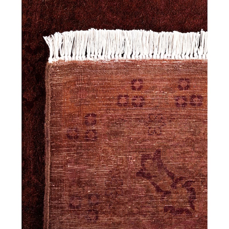 Overdyed One-of-a-Kind Hand-Knotted Area Rug - Brown - 6' 3" x 9' 6"