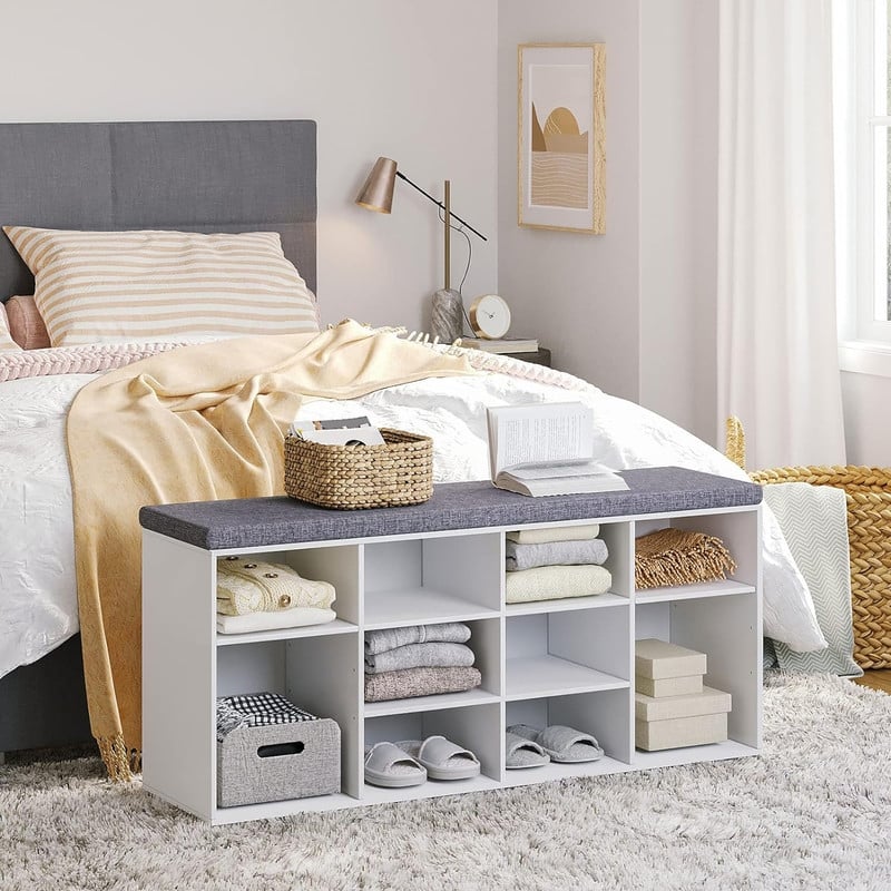 Shoe Storage Bench with Cushion