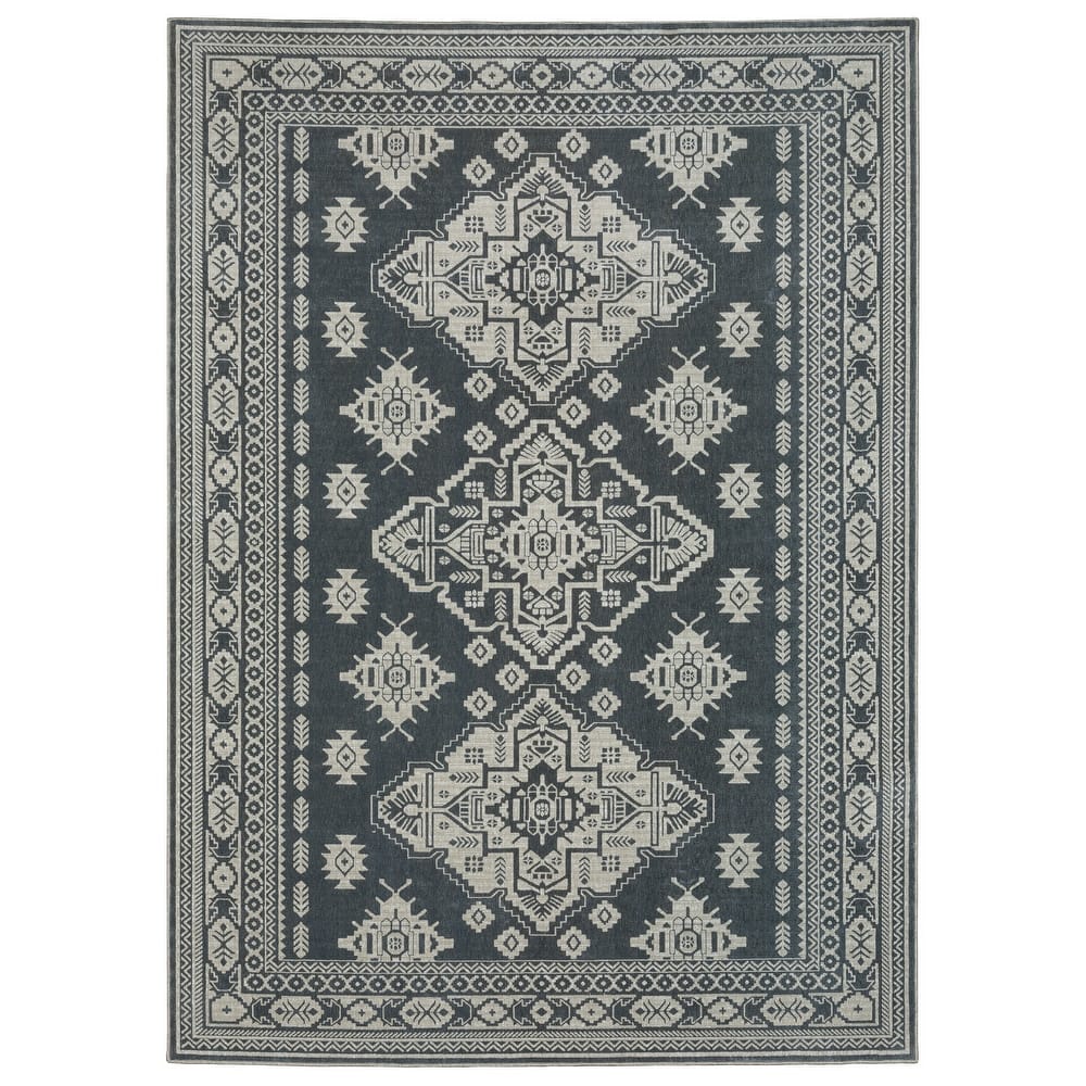 Style Haven Ingram Two-Tone Triple Medallions Area Rug
