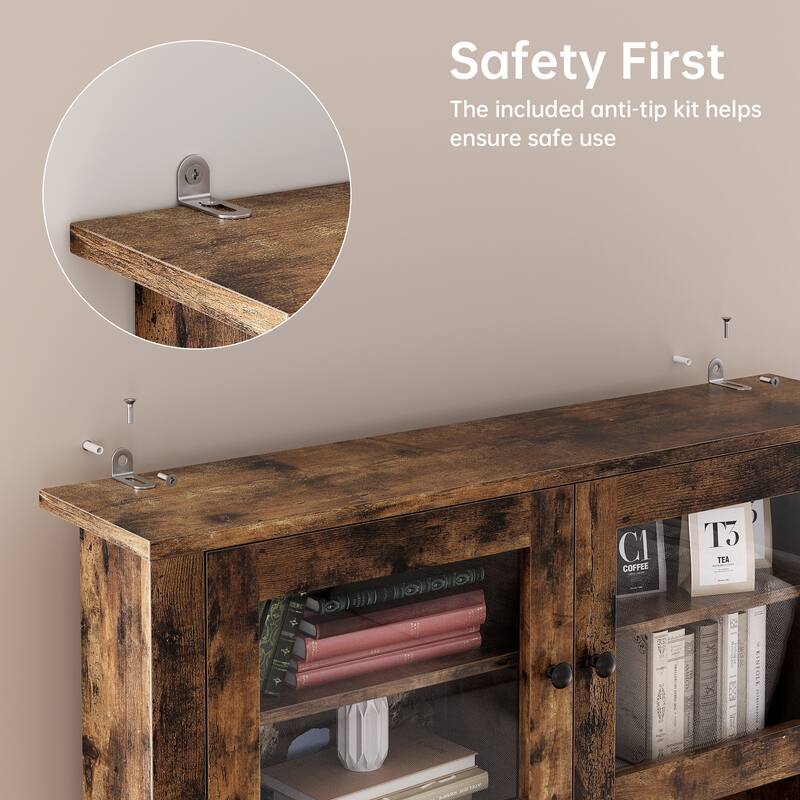 Kitchen Pantry Storage Cabinet, Freestanding Hutch Cabinet with Buffet Cupboard, Tall Storage Cabinets