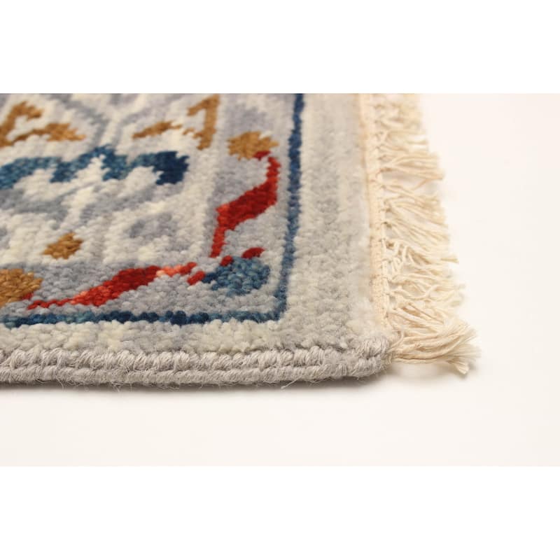 ECARPETGALLERY Hand-knotted Mystique Grey Wool Rug - 4'1 x 6'1