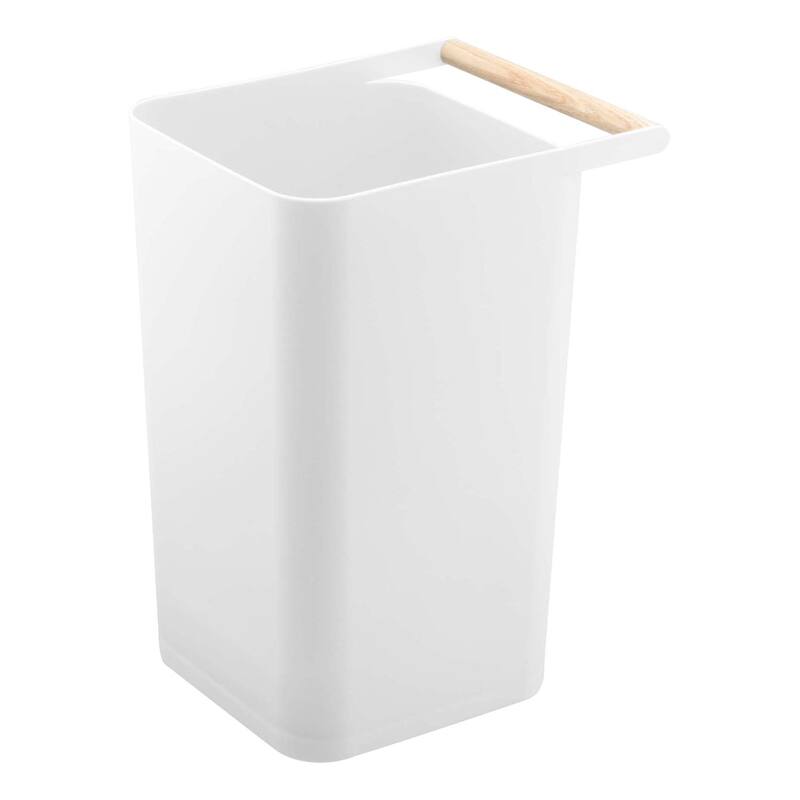 Yamazaki Home Trash Can, ABS Plastic, 2.5 gallons, 10 liters - White