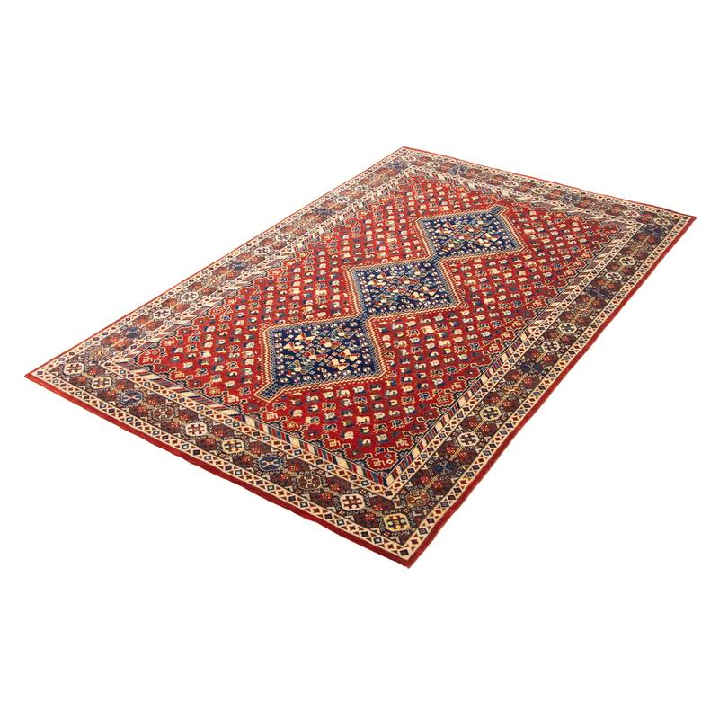 ECARPETGALLERY Hand-knotted Jules Sultane Red Wool Rug - 5'11 x 9'2