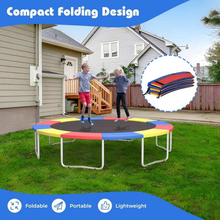 Multicolor PVC Foam Trampoline Safety Pad with Elastic Straps - Multi Color
