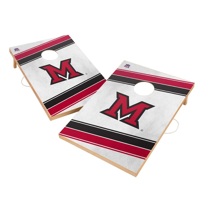 Miami University RedHawks 2x4 Tailgate Cornhole Boards - Include Team Logo Bags