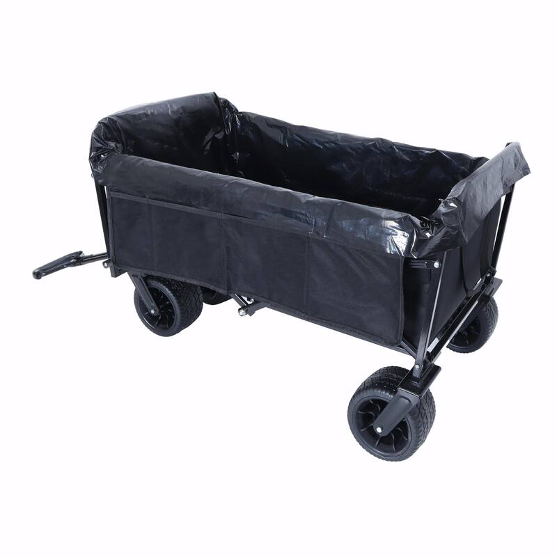 440lbs Collapsible Foldable Wagon Cart - Beach Wagon, Utility Cart, Grocery Cart