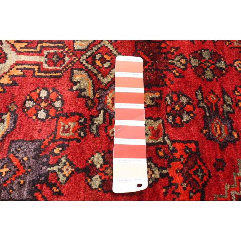 ECARPETGALLERY Hand-knotted Andelz Red Wool Rug - 4'2 x 6'11