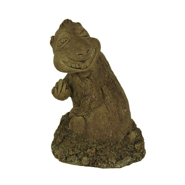Digger the Digging Gopher Bird Finger Yard or Garden Statue - 8.5 X 5.75 X 5.75 inches