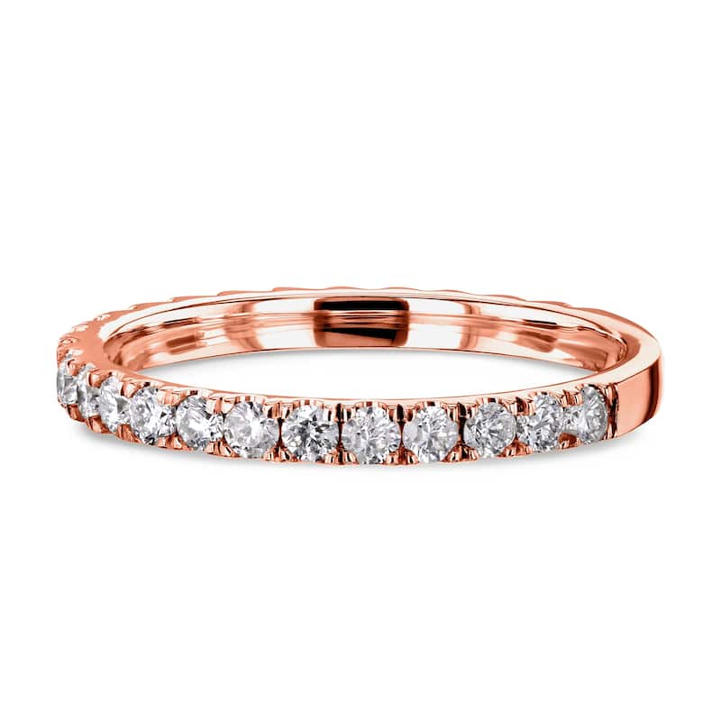 Kobelli 0.55 Carat Natural Diamond 14k Solid Gold Near Eternity Vida Wedding Band