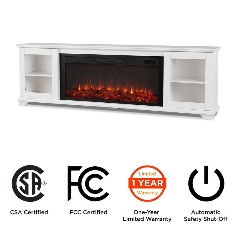 Benjamin 81" Landscape TV Stand Electric Fireplace by Real Flame