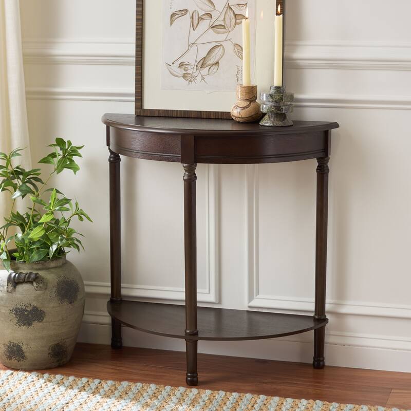 SAFAVIEH Veva Half Moon Console Table - 28" W x 11.8" L x 28" H - 28"W x 12"D x 28"H