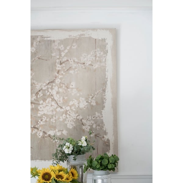 Shop A B Home White Cherry Blossoms Wall Art Overstock 10319226