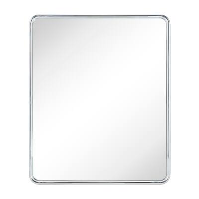 Contemporary Metal Framed Rectangle Bathroom Vanity Mirror