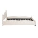 preview thumbnail 6 of 9, Queen Upholstered Platform Bed w/ Bear-shaped Headboard & Pocket,Beige