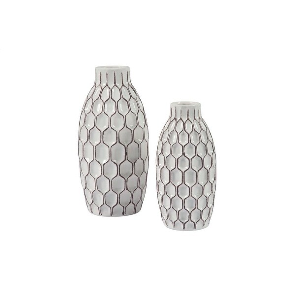 Dionna Vase Set 2CN - White A2000329 Dionna Vase Set 2CN - White