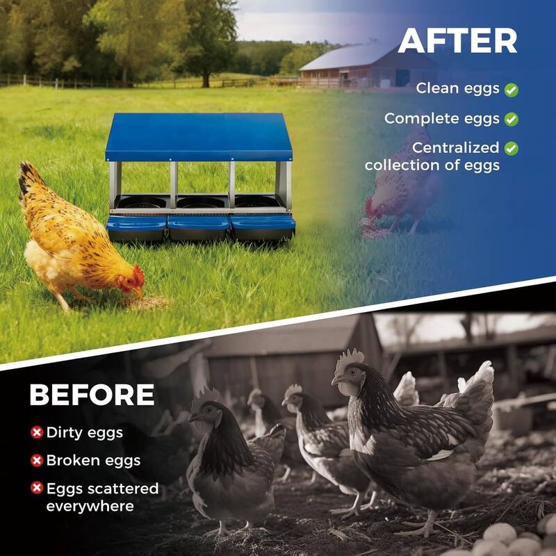 3 Holes Egg-Laying Boxes Nesting Boxes for Chickens Coops