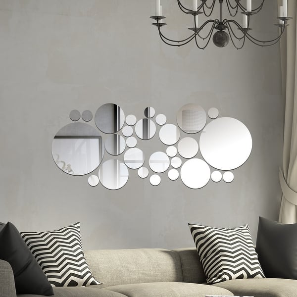 Mirror Wall Stickers Sticker Room Decoration Home Decor Decorative Ceiling  Modern House Bedroom 3D Retro Mural