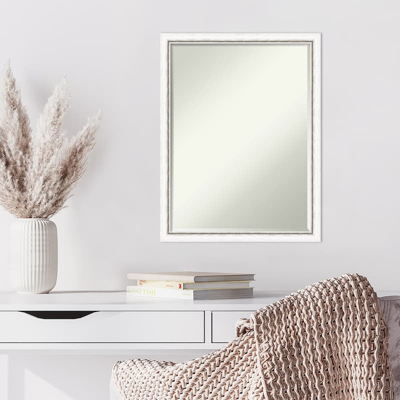 Morgan Half-Inch-Bevel Wood Framed Wall Mirror - Glass Size 18x24