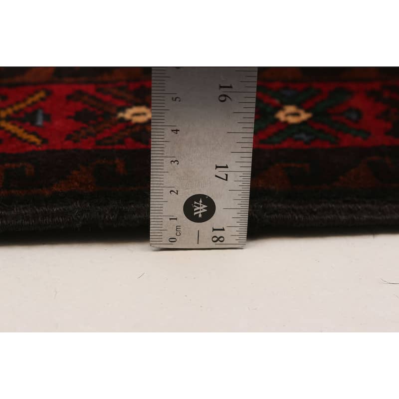 Teimani Ivory, Red Rug 3'7" x 6'4" - 3'7 x 6'4