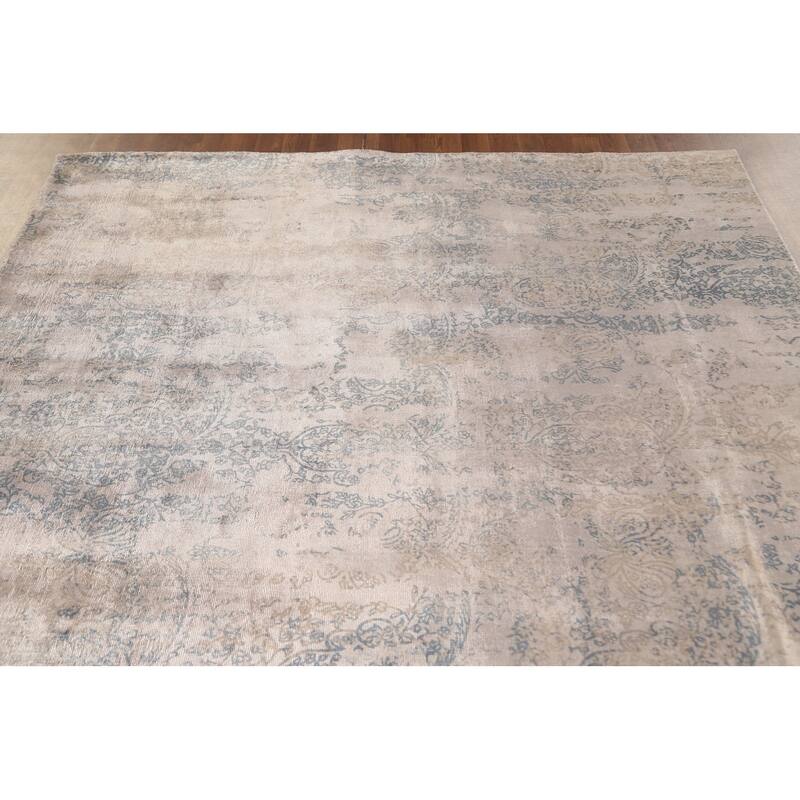 Modern Abstract Oriental Area Rug Handmade Wool Carpet - 6'7"x 9'10"