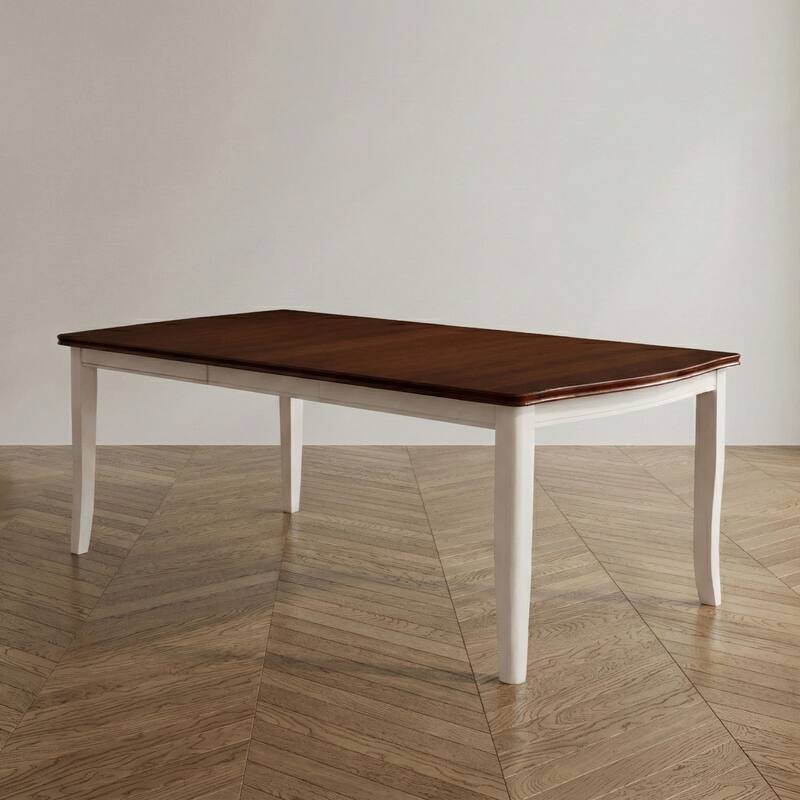 Furniture of America Betsy Jane Country 78-inch Expandable Dining Table - Vintage White