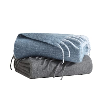Kenneth Cole Cozy Reversible Throw Blanket